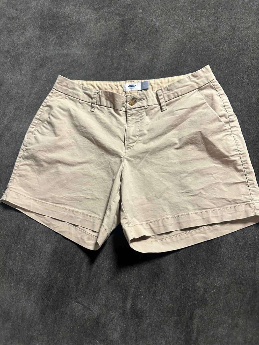 Old Navy Women’s Khaki Chino Shorts Size 4 Casual Classic